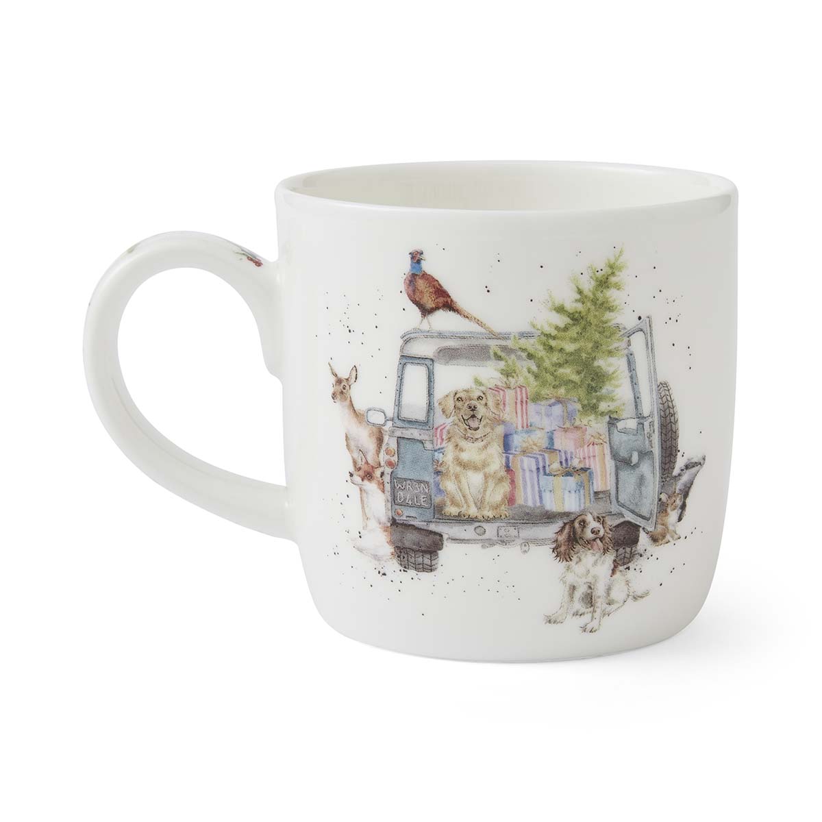 Wrendale Designs Driving Home for Christmas Mug image number null